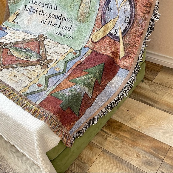 Andrea Tachiera Tapestry Throw Blanket Psalm 33:5 - Picture 8 of 14